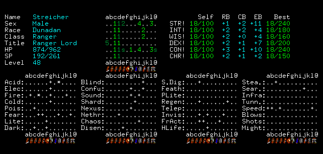 Charakterbildschirm 2