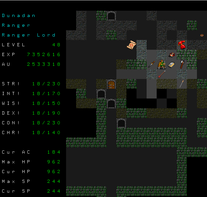 Screenshot Angband Tiles